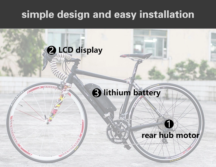 100g 48V 500W Rear Wheel Electric Bike Kit with Lithium Ion Battery