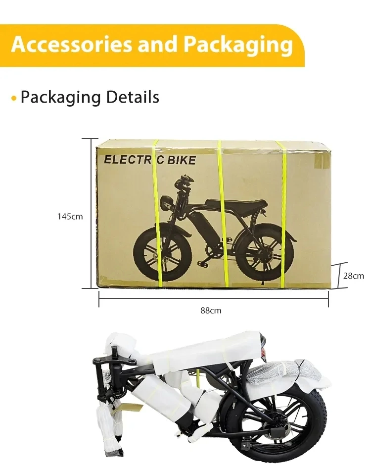 Ouxi V8 2.0 Bike 15ah 20&quot; E Bike off-Road Electric Bicycle 25km/H 50km/H V8 Bike Electric Bike