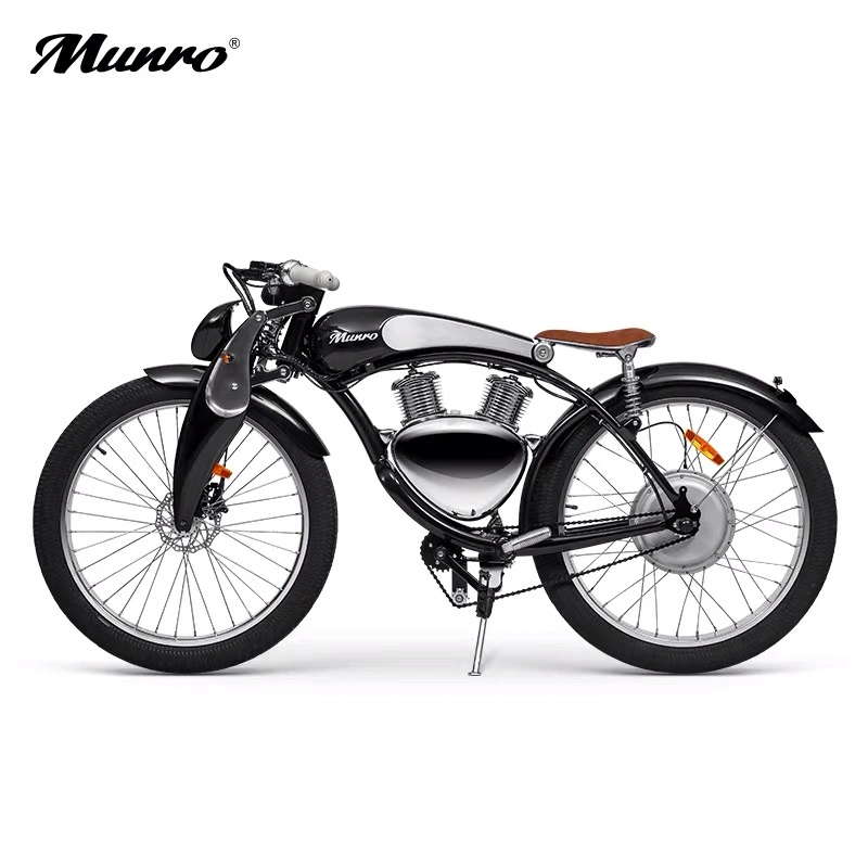 Munro 2.0 Shanghai Two Wheel Cafe Racer Electric Bike, Electric Motor Bicycle, 50 Km H Baterai E Bike