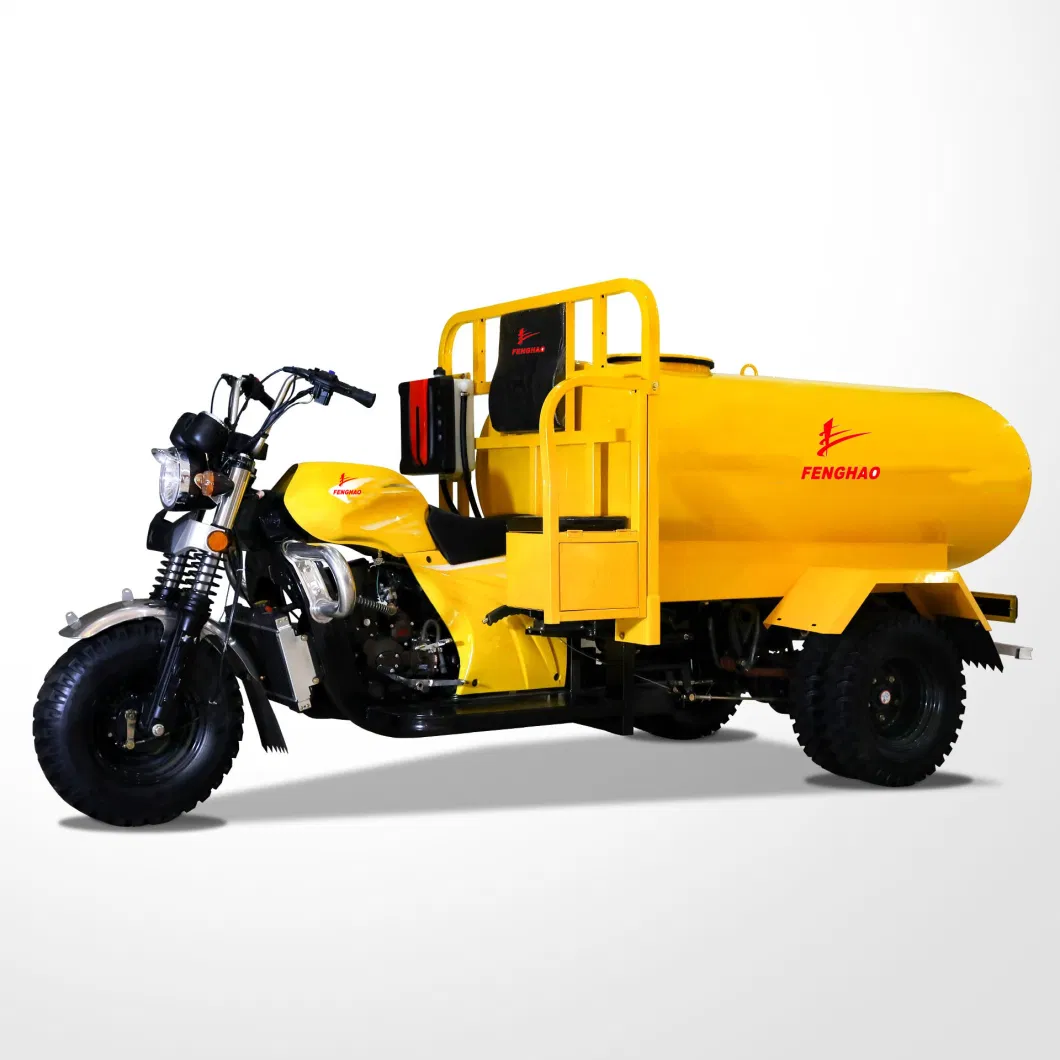 New Manned Safe and Strong Water Tankers Motorized Tricycles