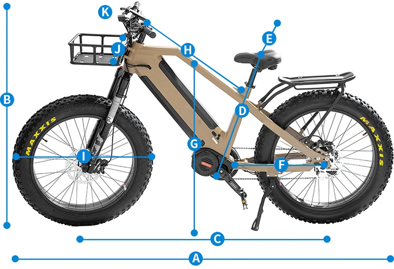 Best Transmission 11 Speed Fat Fetus Electric Bicycle 48V 15ah Electric Mountain Bike