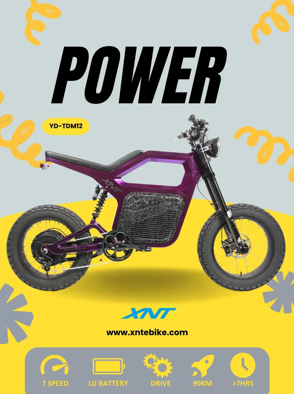 Powerful 52V 2000W Motorcycle with Big Capacity Battery Electric Motorcycle