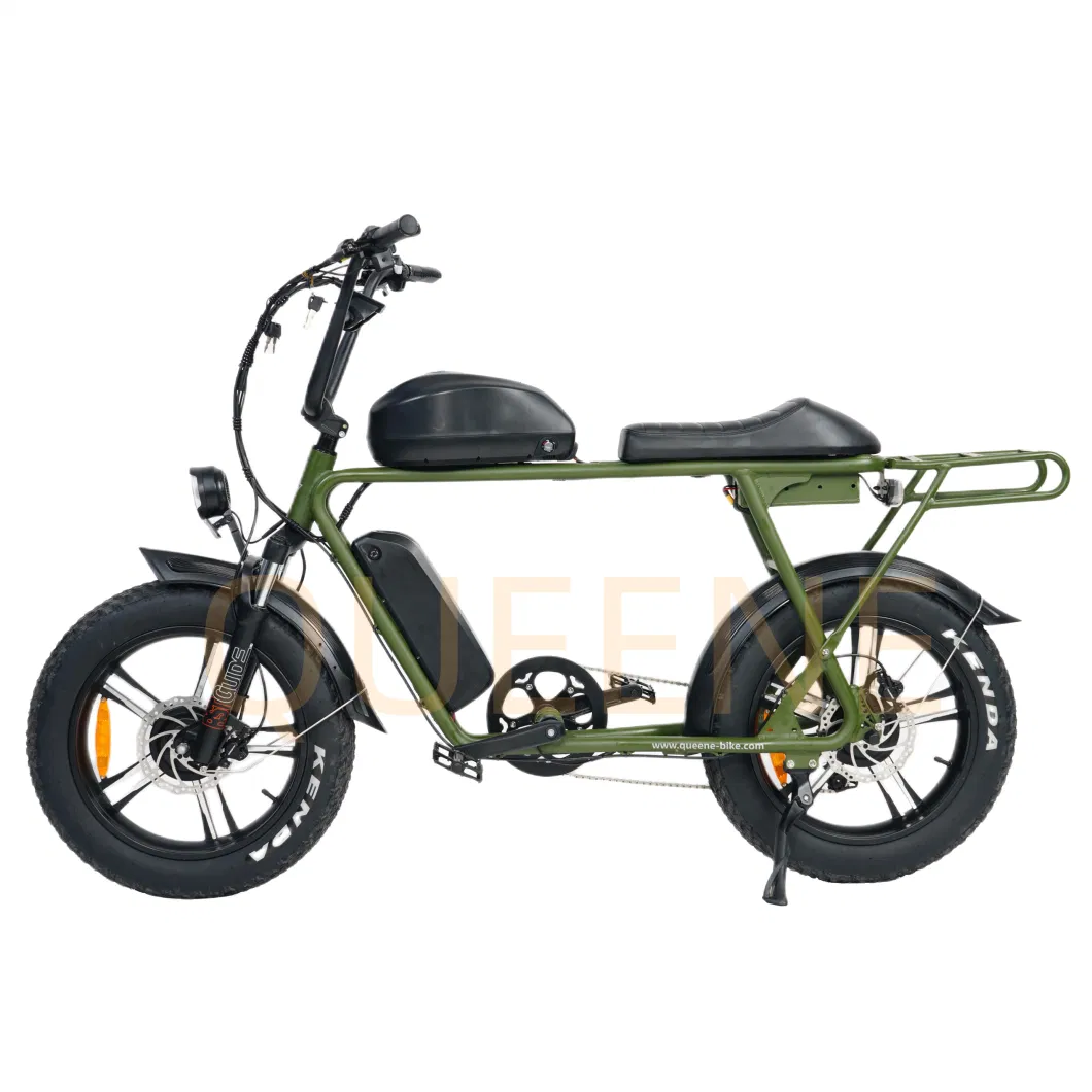 Queene/Hot Sale Chopper Super Electric Bike Adults Ebike Retro 73 Us Warehouse Retro Fat Tyre City Road E Bike