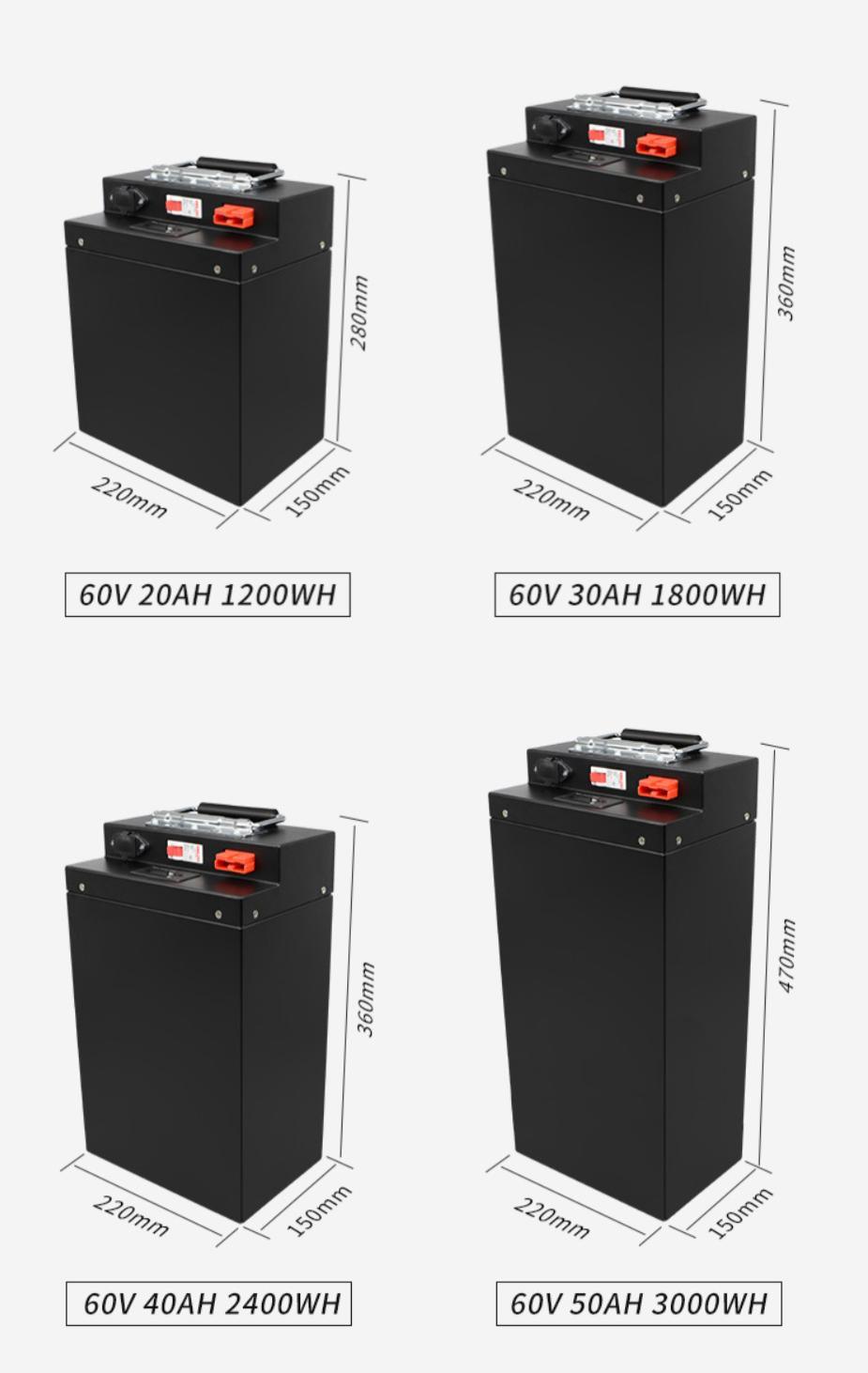 48V 20ah 60V 12ah 20ah 30ah 50ah Lithium Ion Electric Bicycle Bike Battery