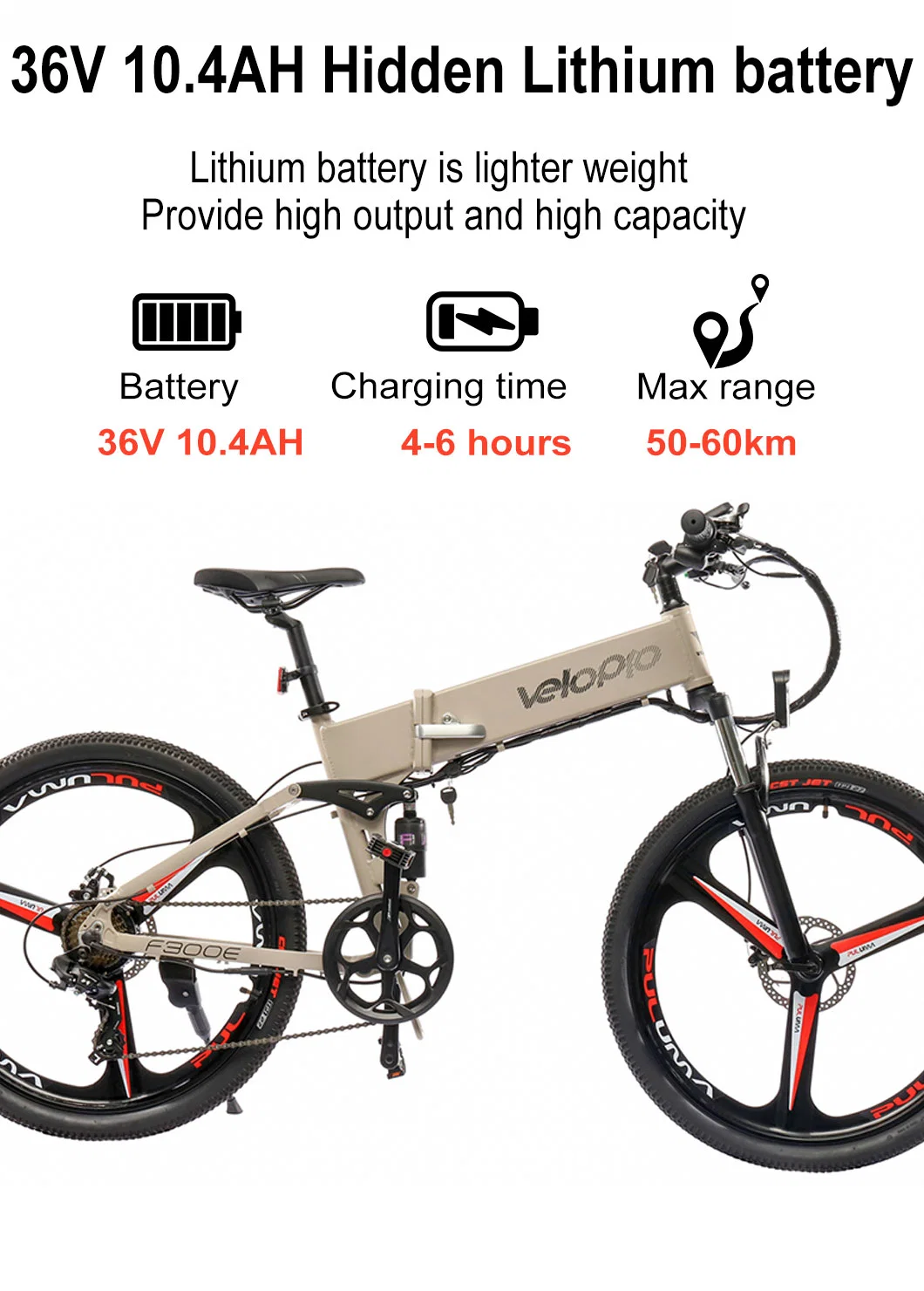 Fodable E Bike 250W 26inch Folding Electric Bike OEM Folding Electric Mountain Bike for Adults