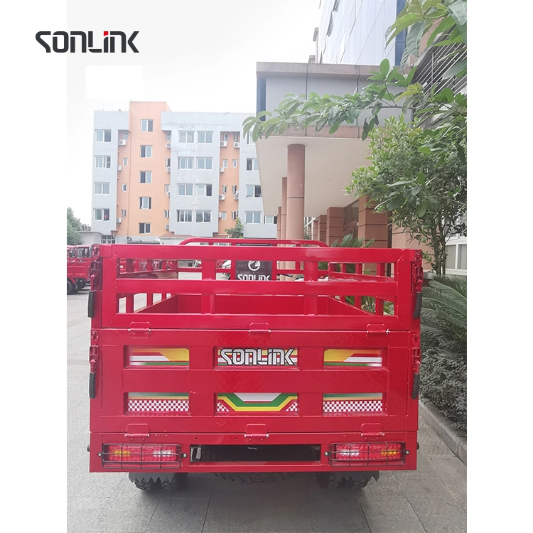 2023 Sonlink Factory Gasoline 250cc 5 Wheels Motorized Tricycle Adult Cargo Motorcycle Moto