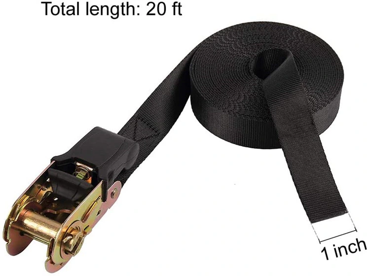 Ratchet Tie Down Straps for Tie-Down Motorcycles and Trailer Loads