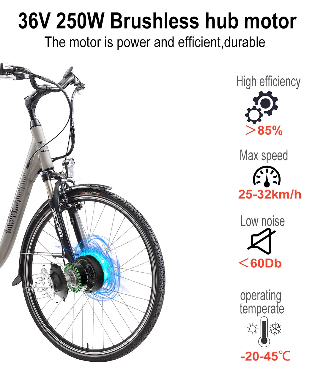 Electric Scooter Bike 250W Front Motor Bicycle