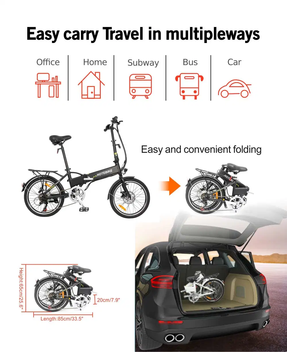 Lightest Mini Bike Foldable Folding Electric Bike Hidden Battery Powerful Aluminum Alloy Frame Electric Bicycle Ebike