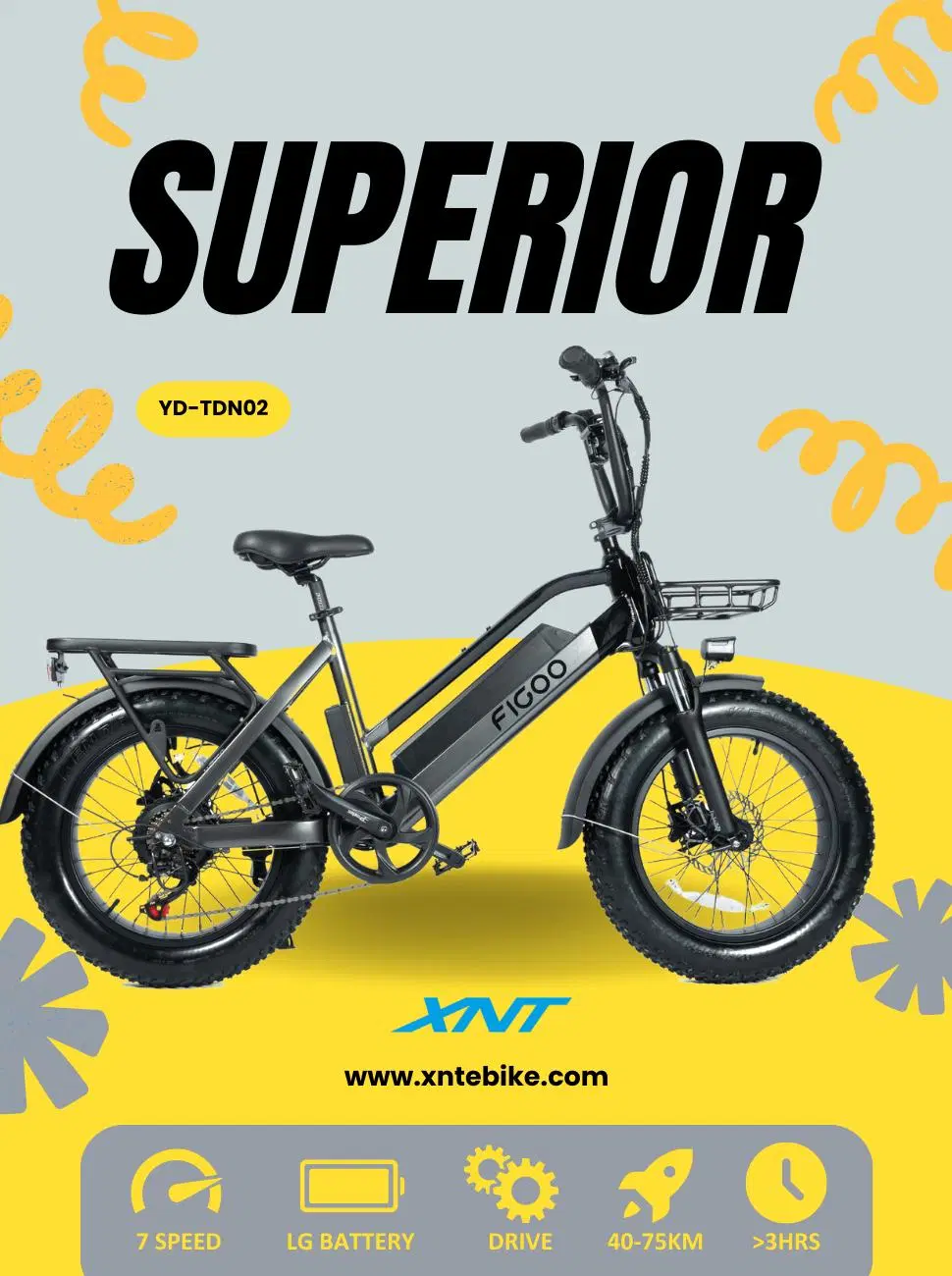 52V 750W 20inch Fat Tire Electric Most Strong and Powerful Ebike