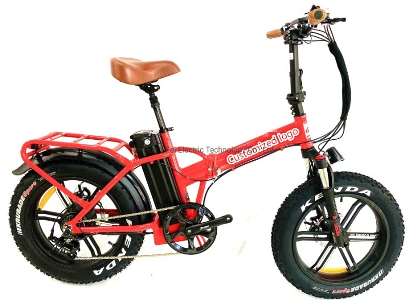 OEM 20 Inch 48V 500ww Fat Tire Foldable Folding Ebike Electric Bicycle Snow Ebike