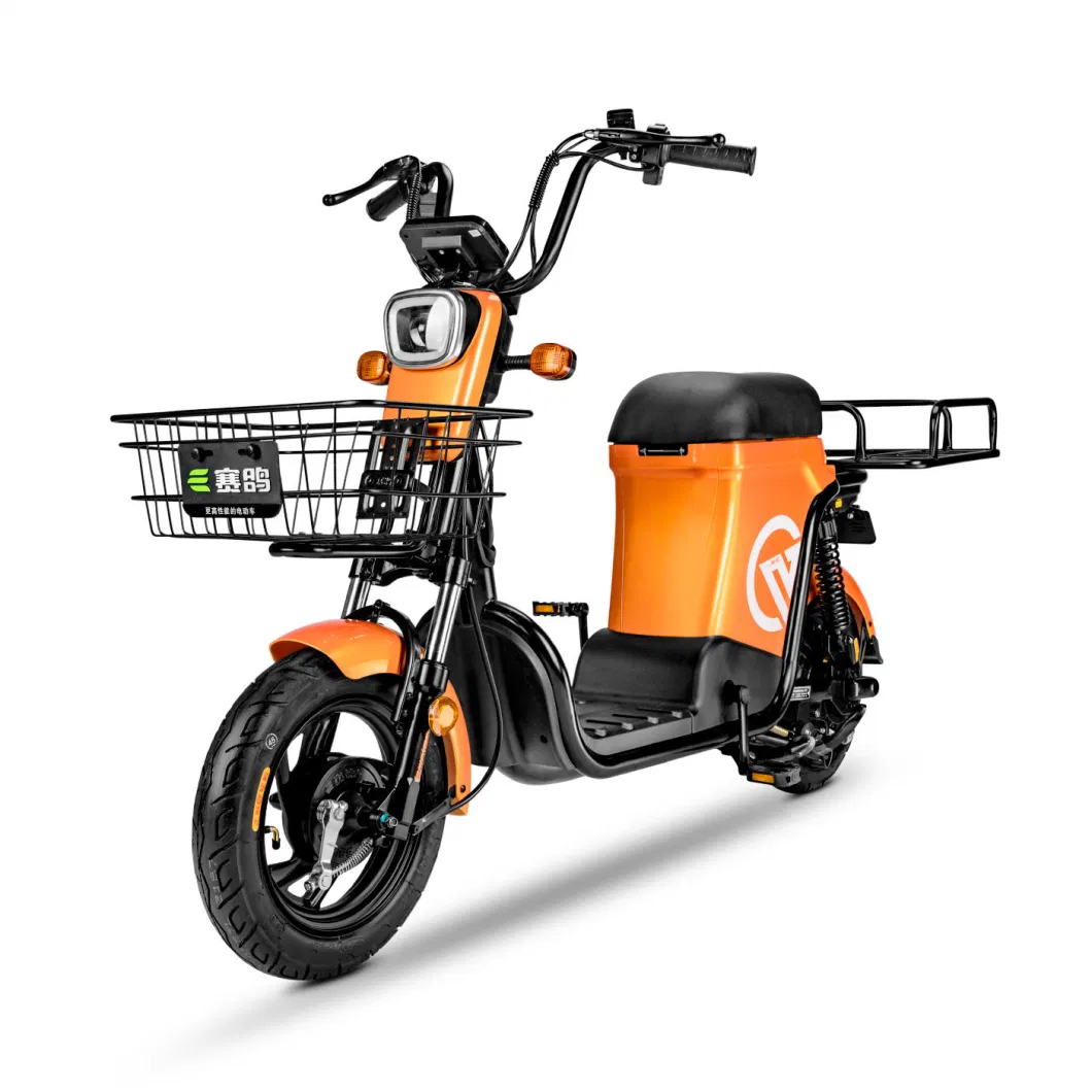 Food Takeaway Delivery Scooter with 48V20ah Lithium Battery Optional Cheap Electric Bike of Coffee Bar and Restaurant 2-Wheeler