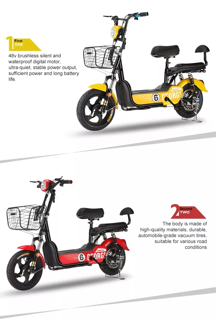 Hot Sale 48V 350W Cheap Electric City Bike for Adults Womens with Basket Electric Bike Ebike