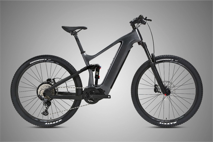 Galaxy 250W Carbon Fiber Electric Bicycle 48V MID Motor Bike Full Suspension Electric Mountain Bike