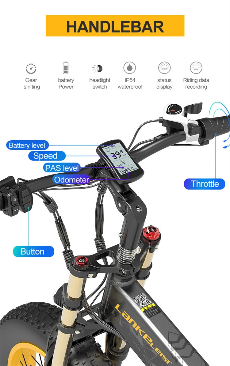 20inch 1000W Electric Hybrid Bike Electric Fat Tire Bike Electric Bike