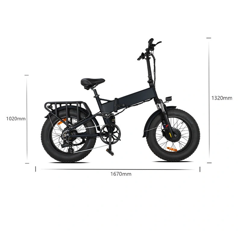 5% Discount 48V20ah 500W Vintage Retro Foloding Fat Tyre Bike City Super Fat Tire Electric Bike Foldable E-Bike