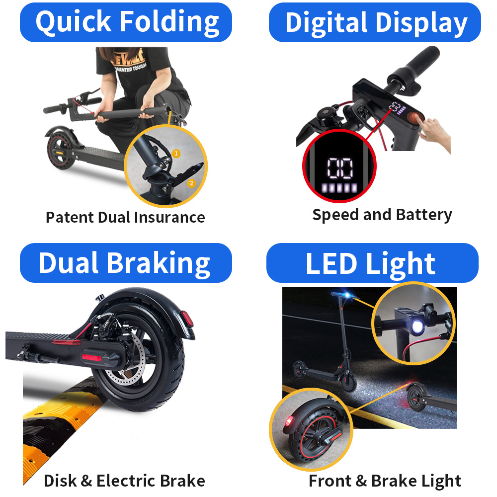 Top Sale 2 Wheel M365 Folding Electric Scooter 8.5 Inch Adult Kick Scooter
