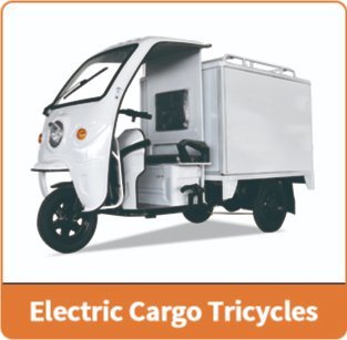 Three Wheels Electric Tricycle Driver Seat Small Open Scooter Electric Loader Freight Cargo Tricycle with Cabin