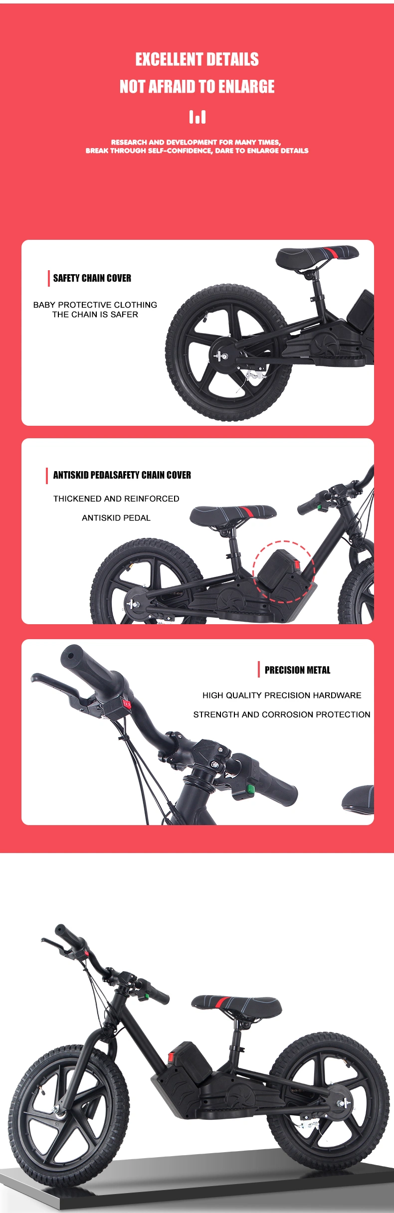 Budget-Friendly Kids&prime; 24V E-Bike with Motor and Fat Tires