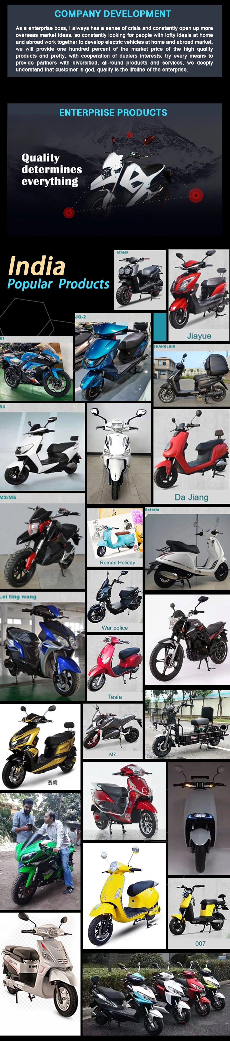 2023 Electric Motorcycle / Electric Scooter Big Power Electric Scooter with Good Price with Lithium Battery