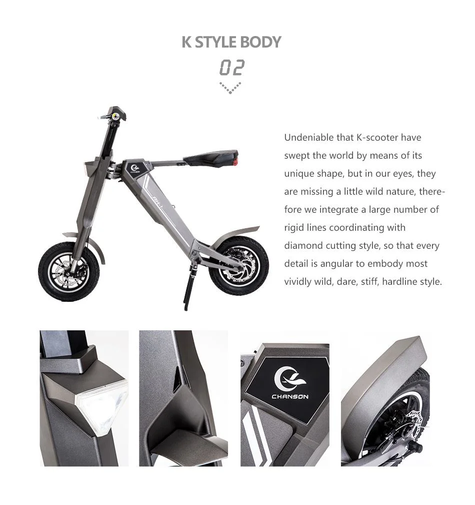 Chanson Adult Scooter Foldable E Roller Mobility E-Scooter Electric Scooter Pedal Assist Bikes