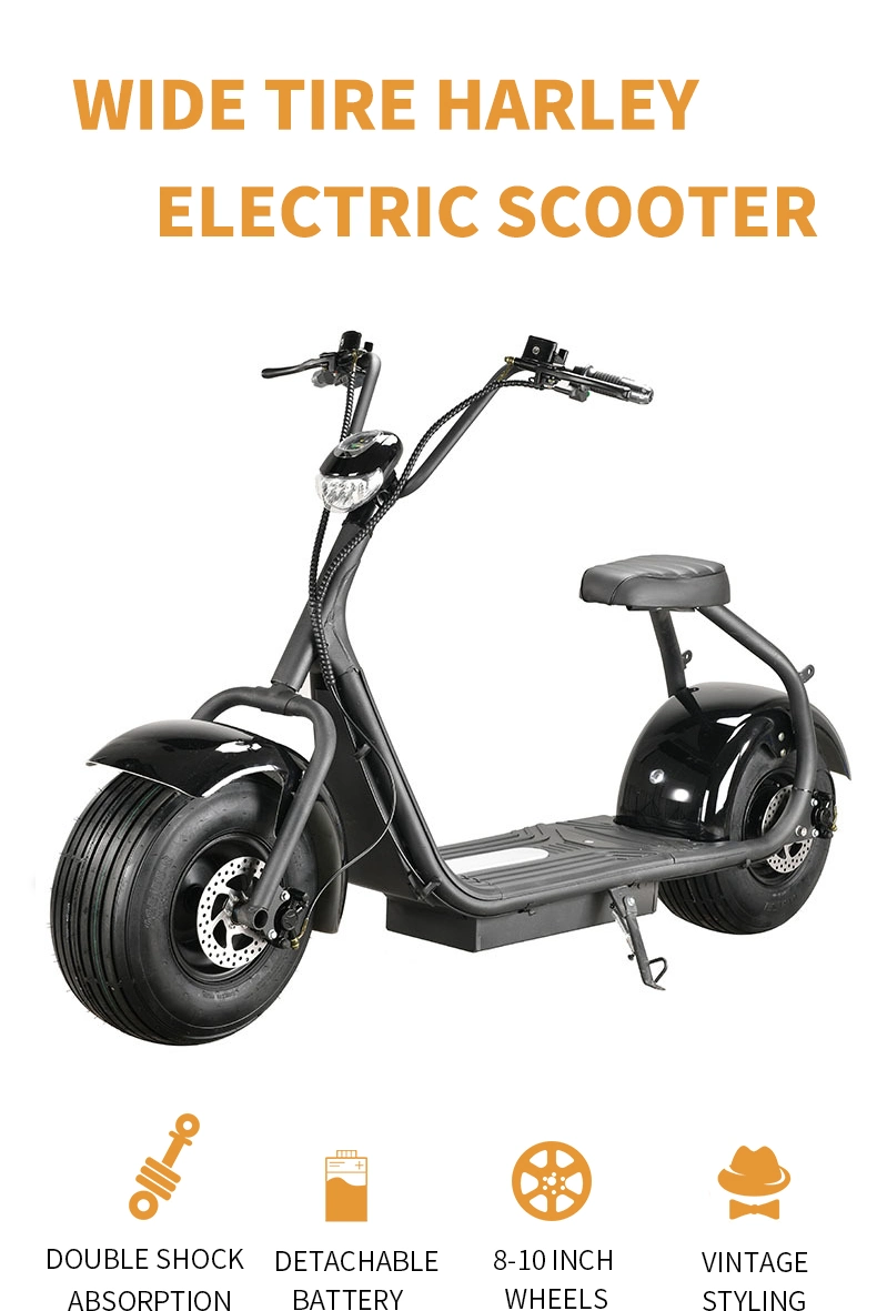 2023 Electric Motor Car Fat Tire Electric Scooter Chopper 1500W Citycoco Electric Scooter