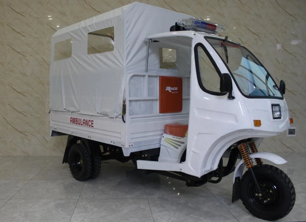 Simple Semi Canopy Tricycle Electric Cargo Tricycle Auto Rickshaw Passenger Wheel Motorcycle