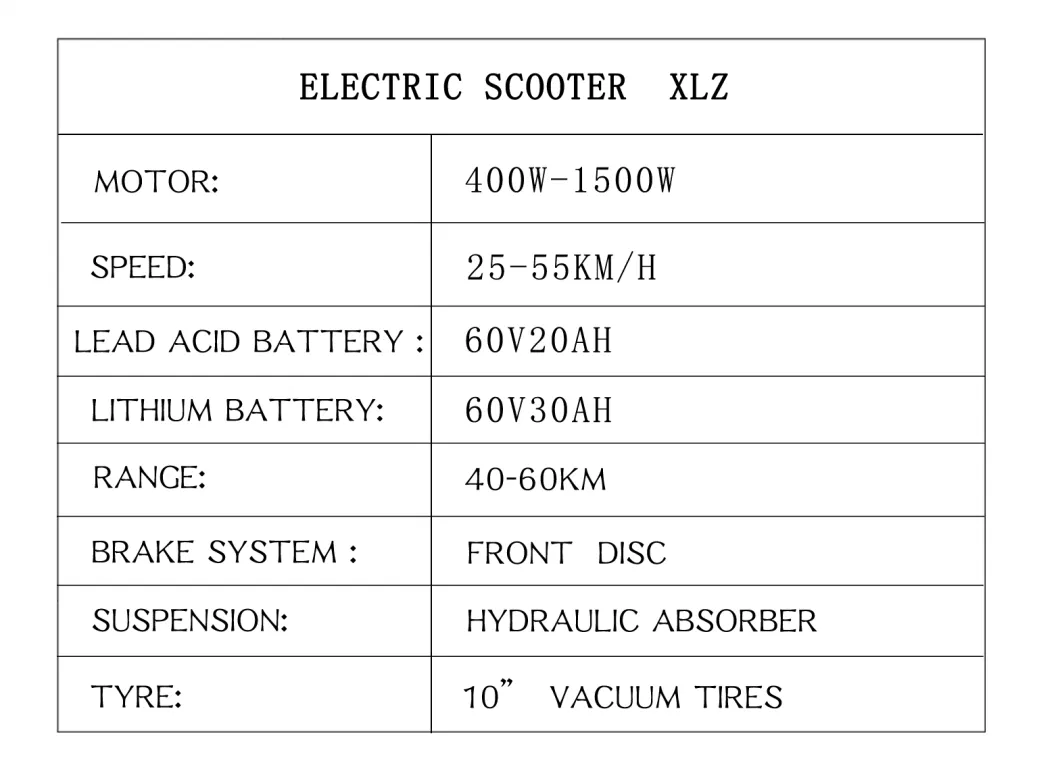 E Bike 2 Wheel Adult Electric Scooter Battery Power Motor Scooter Electric Vehicle