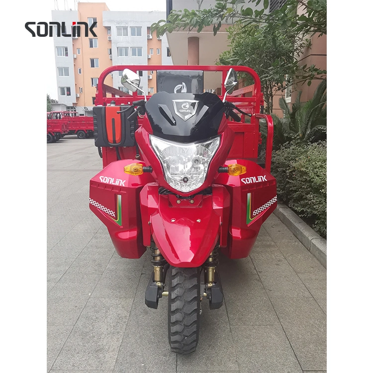 2023 Sonlink Factory Gasoline 250cc 5 Wheels Motorized Tricycle Adult Cargo Motorcycle Moto