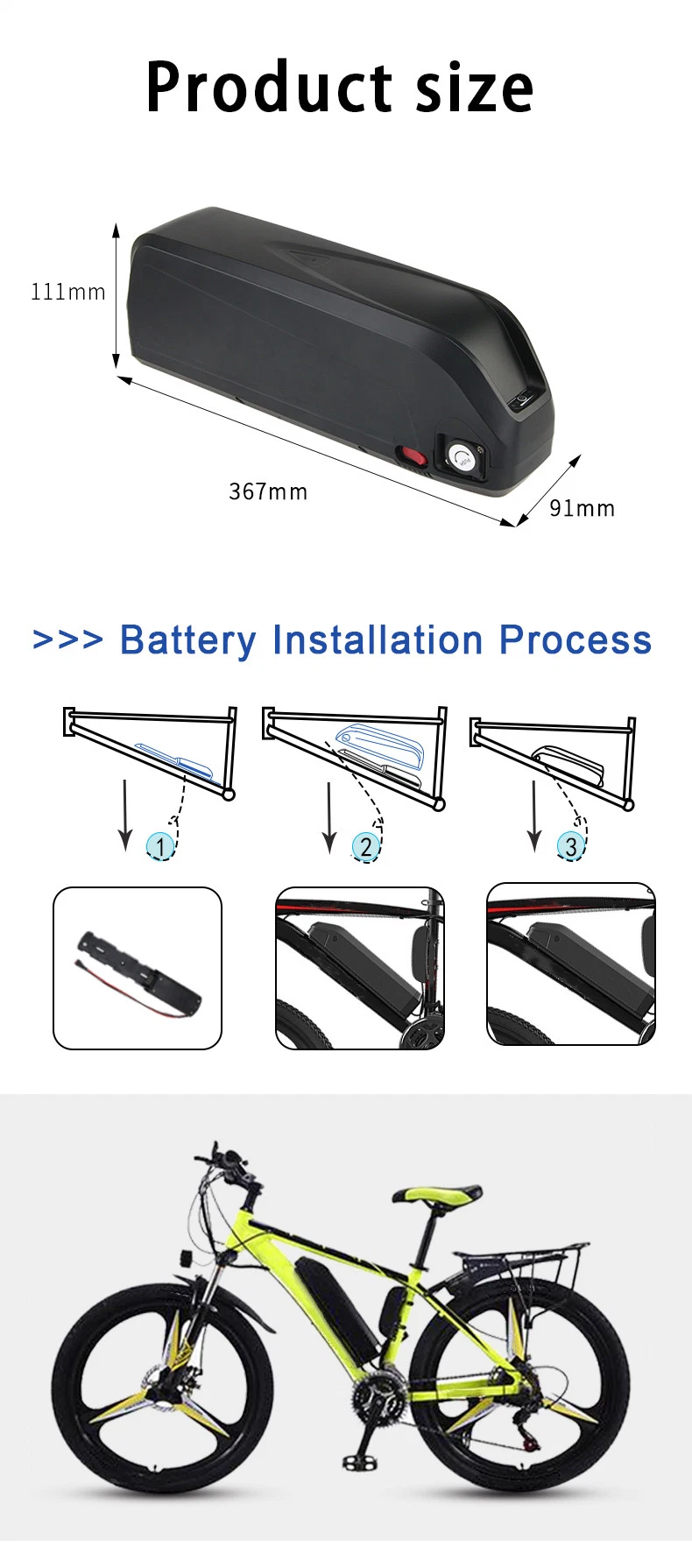 High-Quality Hailong No. 1 Battery for Electric Bicycle/Escooter/Richshaw/Tricycle/Motor Cycle/City Bike/MTB