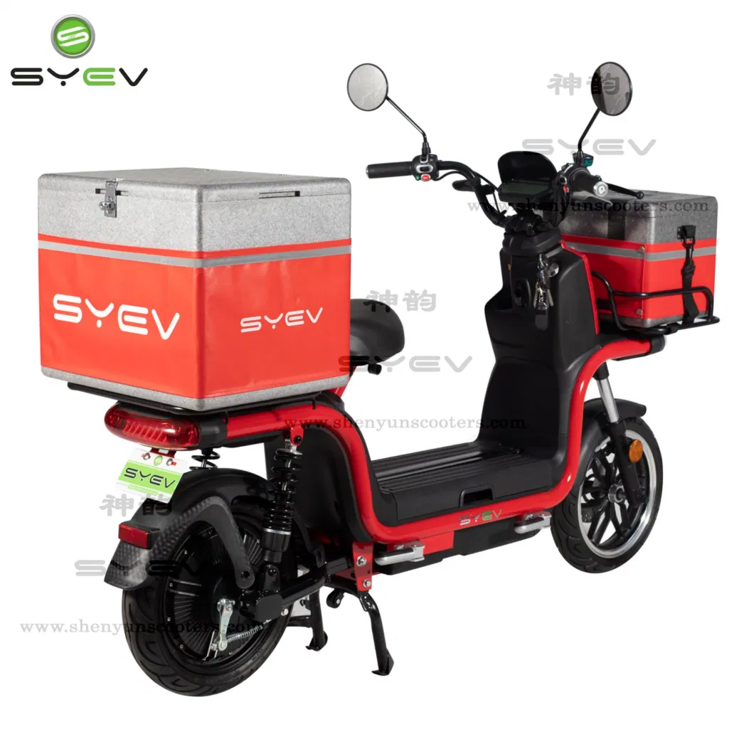 Shenyun Rechargeable Electric Bike Bicycle Moped for Food-Delivery with Big Tail-Box, Best Scooter