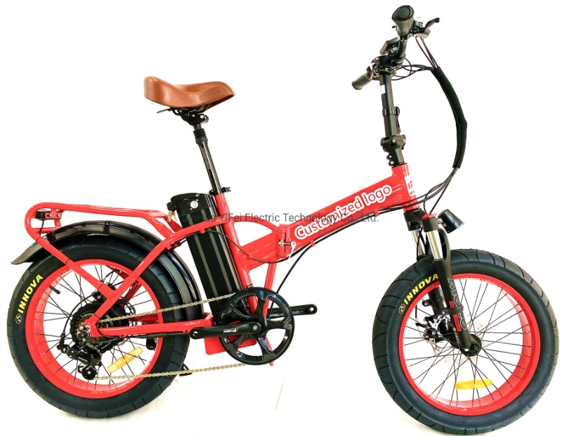 Fat Tyre Folding Electric Mountain Bike LED/LCD Display E-Bike Electric Motor Bicycle for Adults