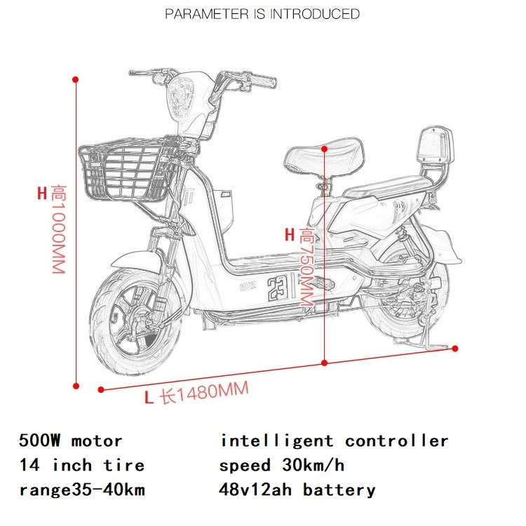 Electric Scooters E-Bike High Speed with Pedals 48 V From China