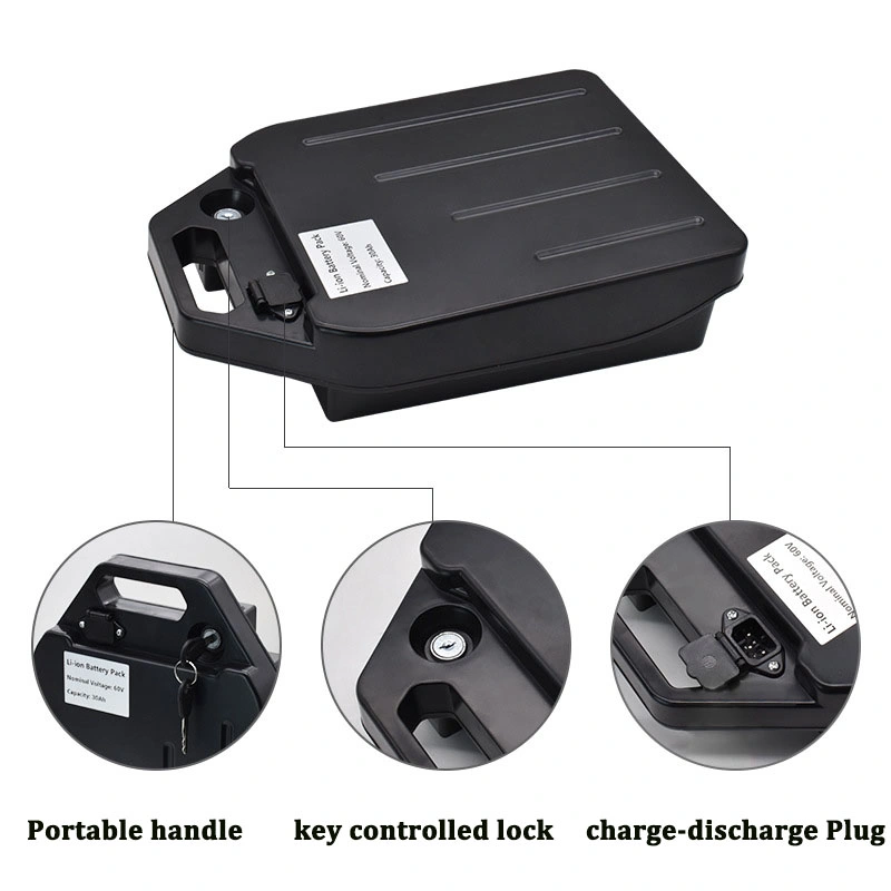 60V 30ah Electric Scooter Motorcycle Lithium Ion Battery Pack E Bike Li-ion Bicycle Battery