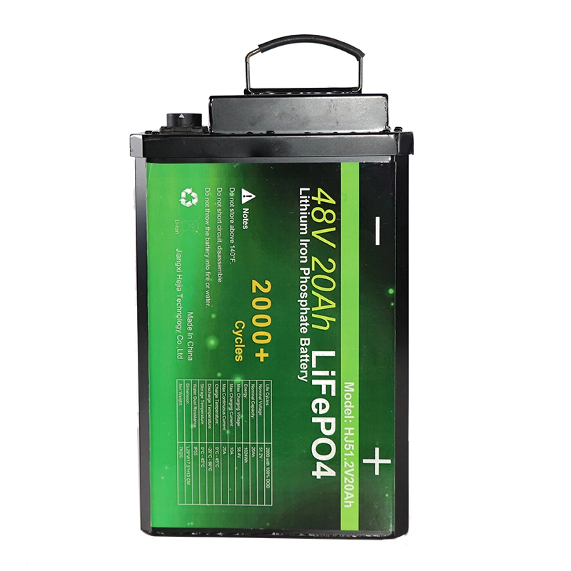 Deep Cycle LiFePO4 Rechargeable Lithium Ion 48V 20ah Battery for Electric Bicycle with 18650 Cell