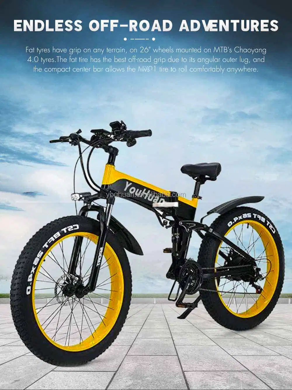 2023 New 26inch Foldable Mountain Ebike 750W 48V Lithium Battery Electric Bicycle