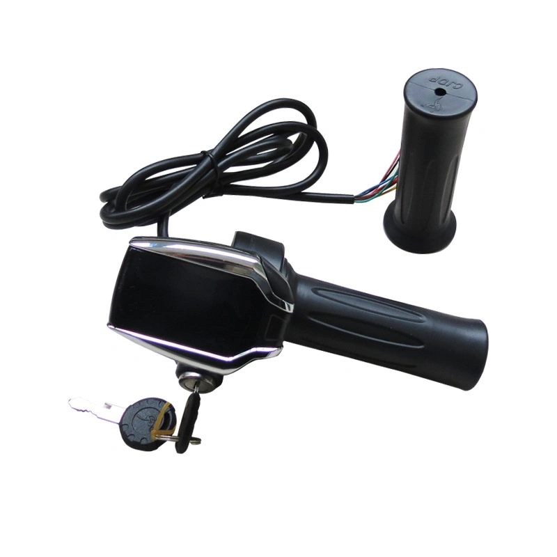 Electric Display Screen Ebike Twist Throttle with Meter Throttle for Electric Scooter Bike Bicycle Kit