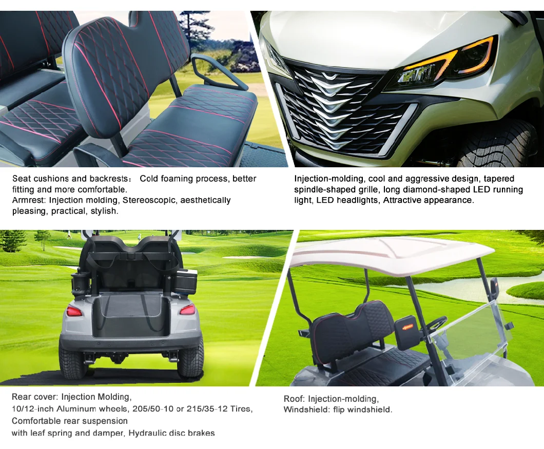 Lithium Battery High Quality 6 Seater 4 Wheel Forge G4 Electric Golf Cart Golf Buggy