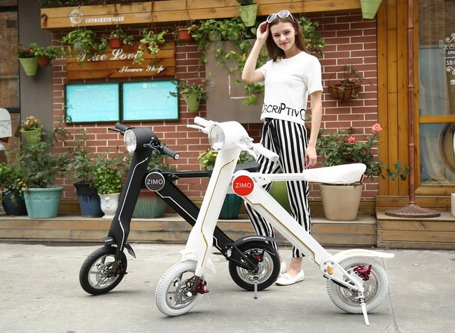 2023 Powerful Two-wheels Folding Electric Bike Adults E scooter with Battery