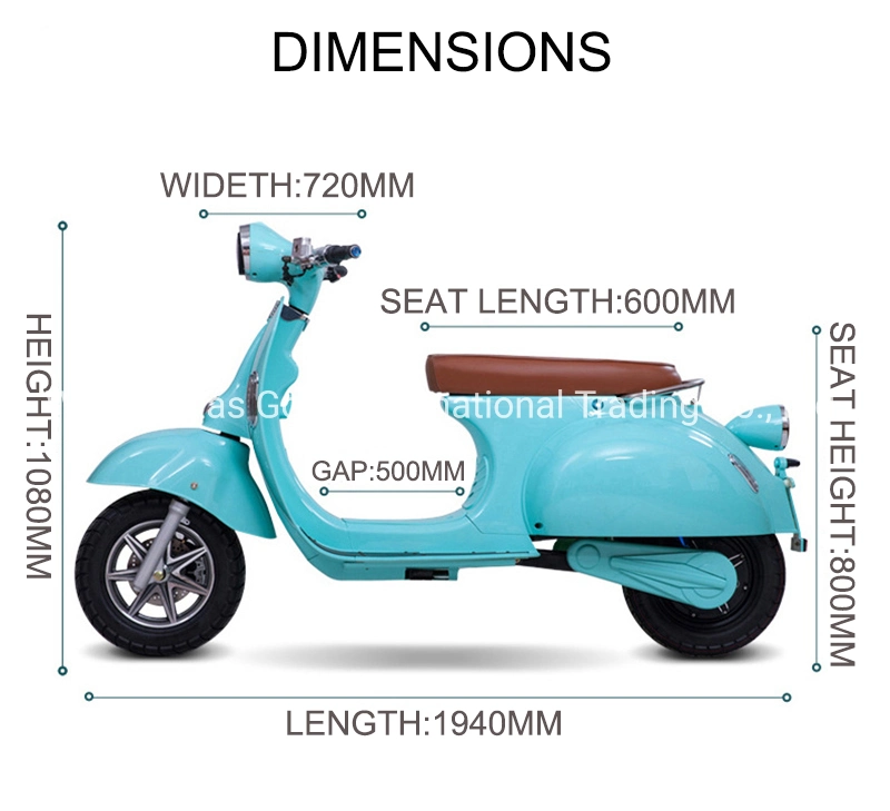 2023 Best Classic Vespa Motorbike Mini Electric Motorcycle for Sale