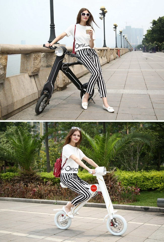 2023 Powerful Two-wheels Folding Electric Bike Adults E scooter with Battery