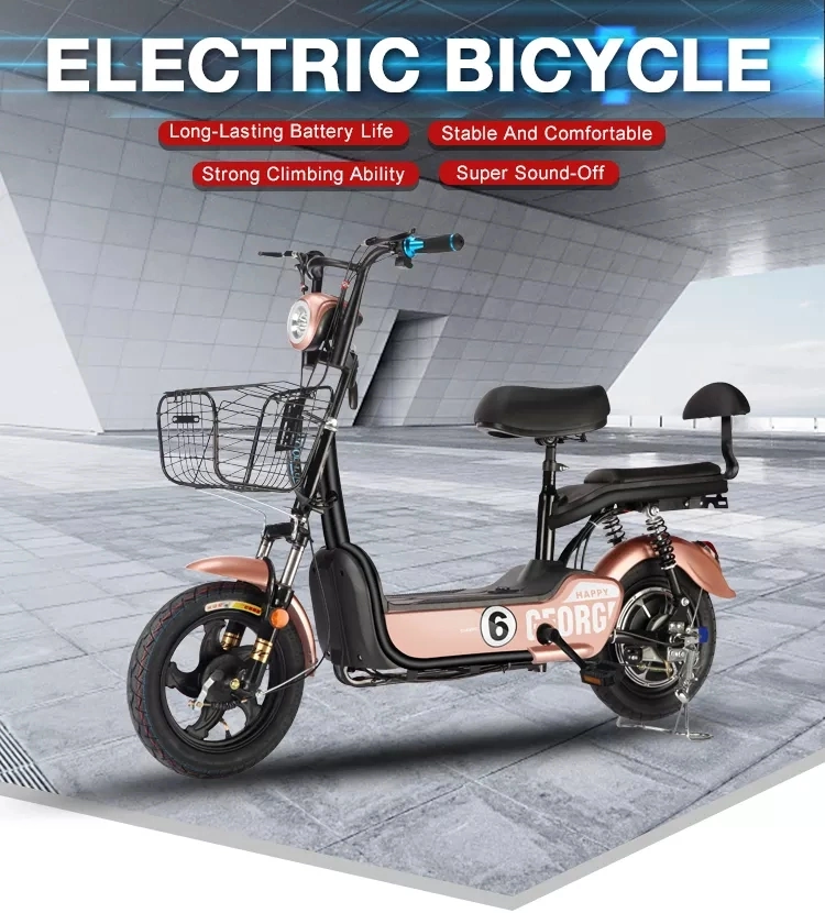 Hot Sale 48V 350W Cheap Electric City Bike for Adults Womens with Basket Electric Bike Ebike