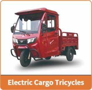 Three Wheels Electric Tricycle Driver Seat Small Open Scooter Electric Loader Freight Cargo Tricycle with Cabin