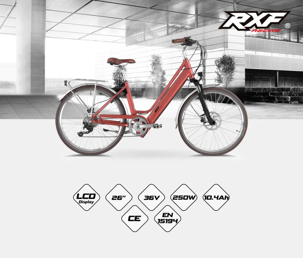 Apollo Rxf Electric Bike Electric Bicycle City Bike 26&quot; China Top Selling E Bikes MID Motor