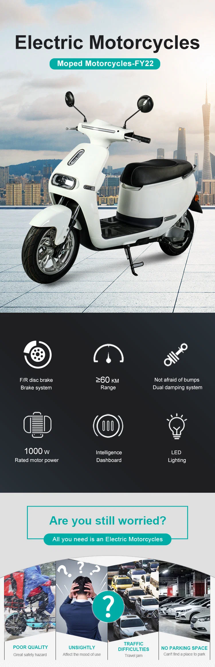 China Factory CKD/SKD Hot Sale Motorcycle Electric Scooter