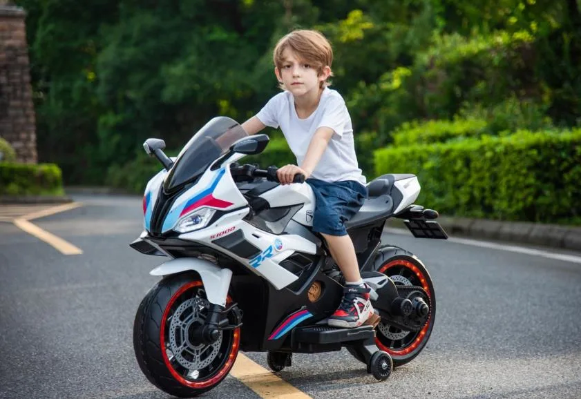 New Children&prime;s Electric Motorcycle Super Large Motor Vehicle Dual Drive Motorcycle Rechargeable Electric Vehicle