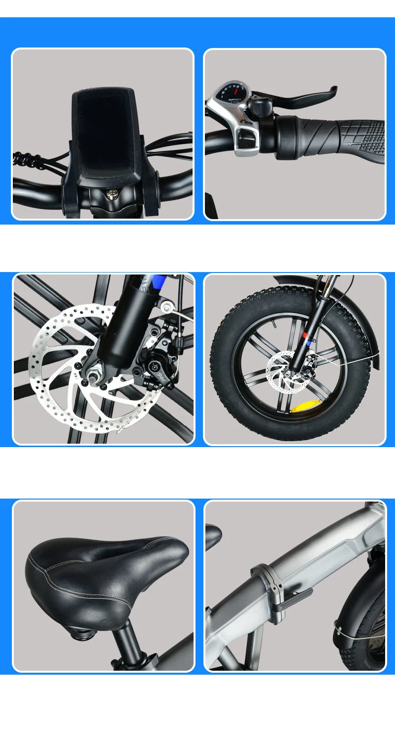 5% Discount 48V20ah 500W Vintage Retro Foloding Fat Tyre Bike City Super Fat Tire Electric Bike Foldable E-Bike