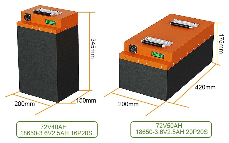 High Power 12V 24V 36V 48V 72V 96V LiFePO4 Electric Scooter Battery 20ah 30ah 40ah 50ah E-Bike Battery