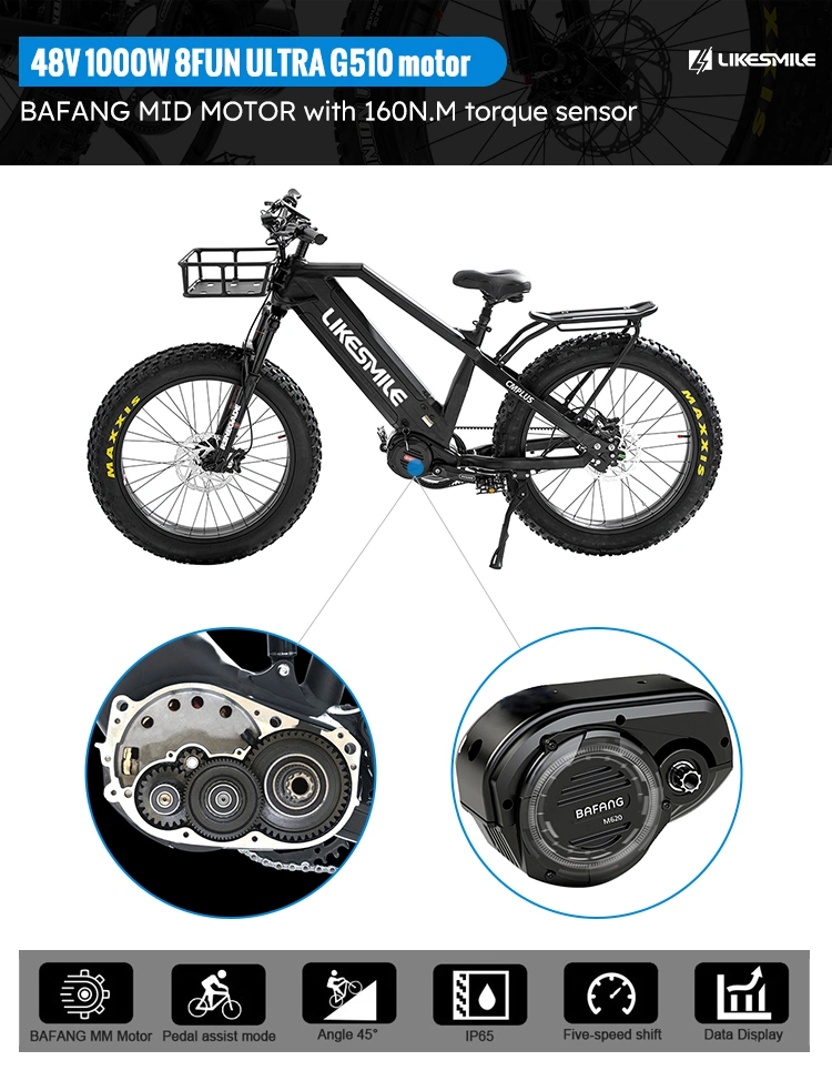 High Speed Electric Dirt Bike Electric Bicycle Electric Bike 48V 1000W Promax Suspension Seat Post