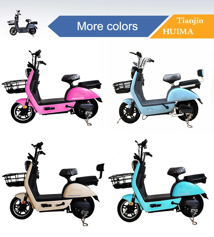 Tjhm-011t New Model 350W 48V 12ah 20ah 500W Brushless Rear Motor Drum Brake Electric Scooter Bike for Adults